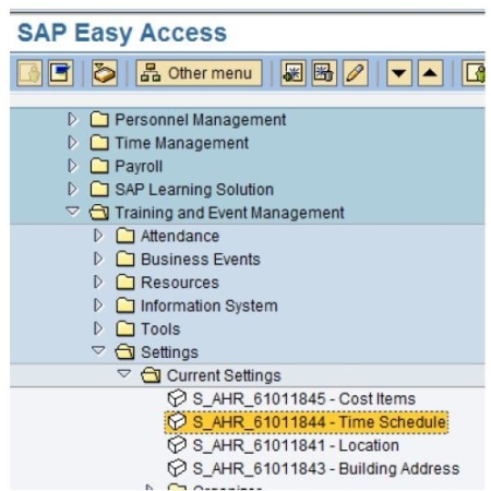 sap work center hr assignment table